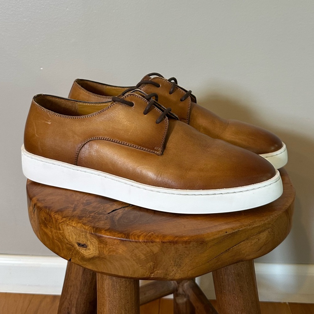 Magnanni Lonzo Cognac Leather Men's Derbys - Hybrid Dress Sneaker